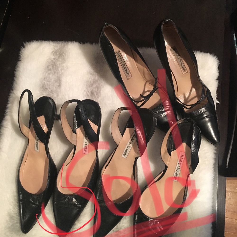 2 pairs MANOLO BLAHNIK!